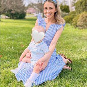 Blue and White Striped J Crew Dress